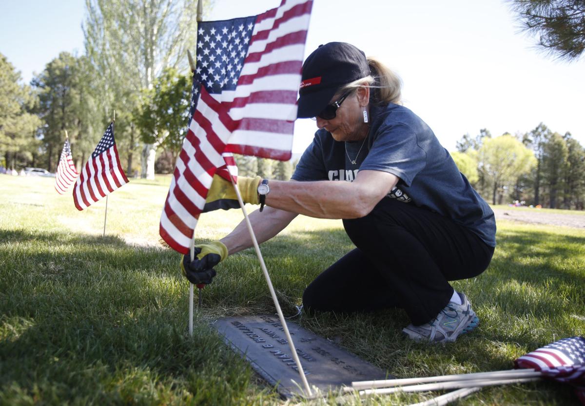 Planting flags for Memorial Day