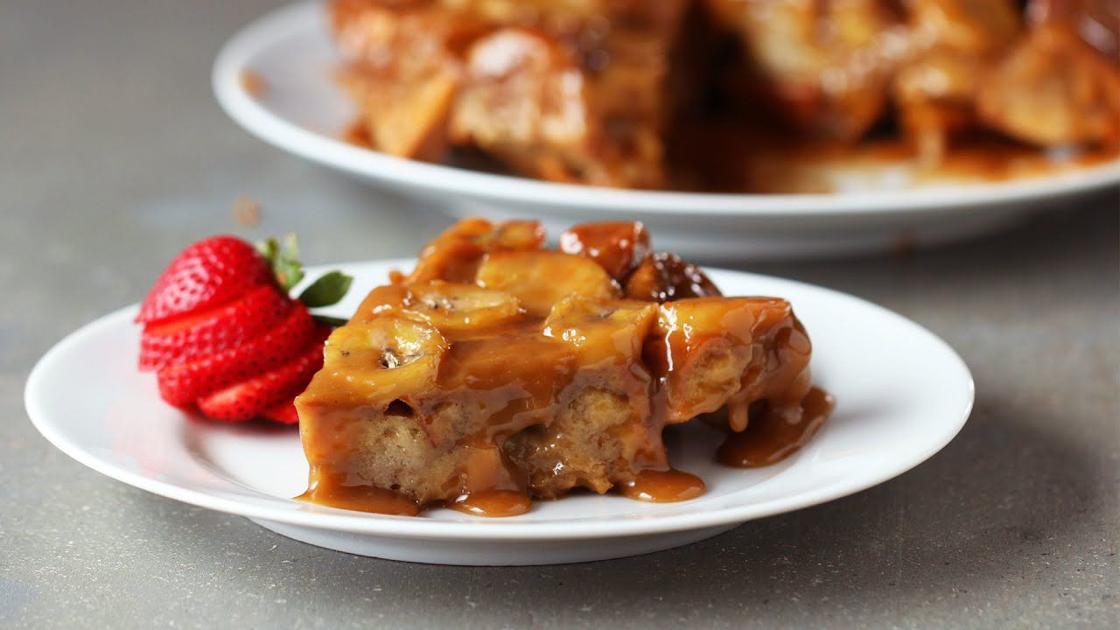 Upside-Down Peanut Butter Banana French Toast Bake