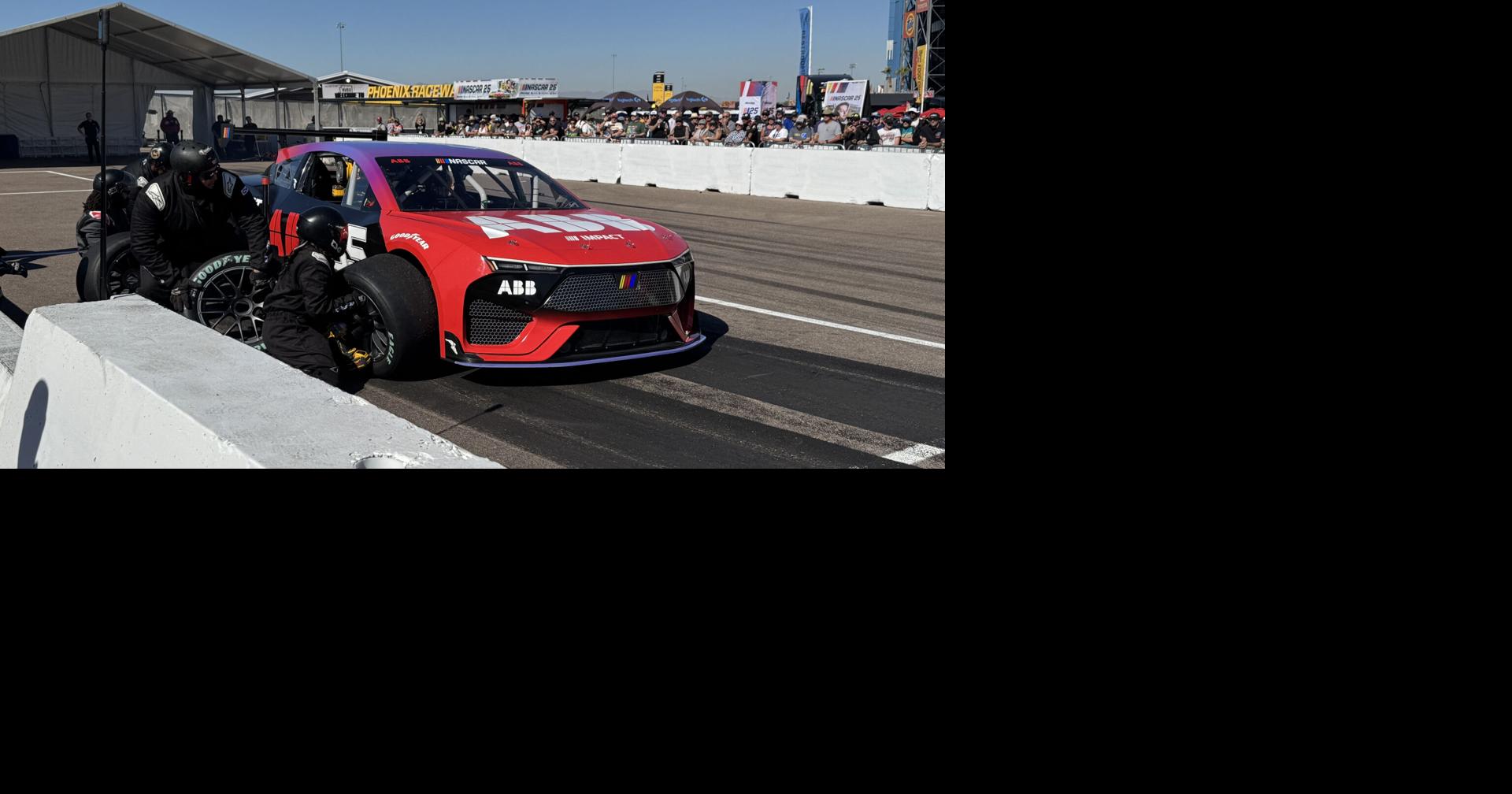 NASCAR showcases EV prototype at Phoenix Raceway with pit stop ...