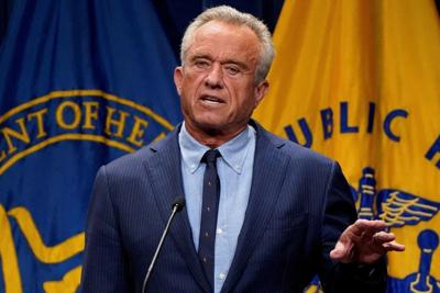 FILE PHOTO: U.S. HHS Secretary Robert F. Kennedy, Jr. discusses the findings of the CDC latest Autism and Developmental Disabilities Monitoring (ADDM) Network survey, in Washington