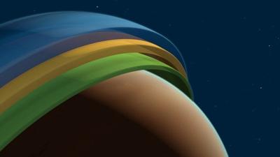 An illustration image of the atmosphere of the exoplanet Tylos (or WASP-121b)