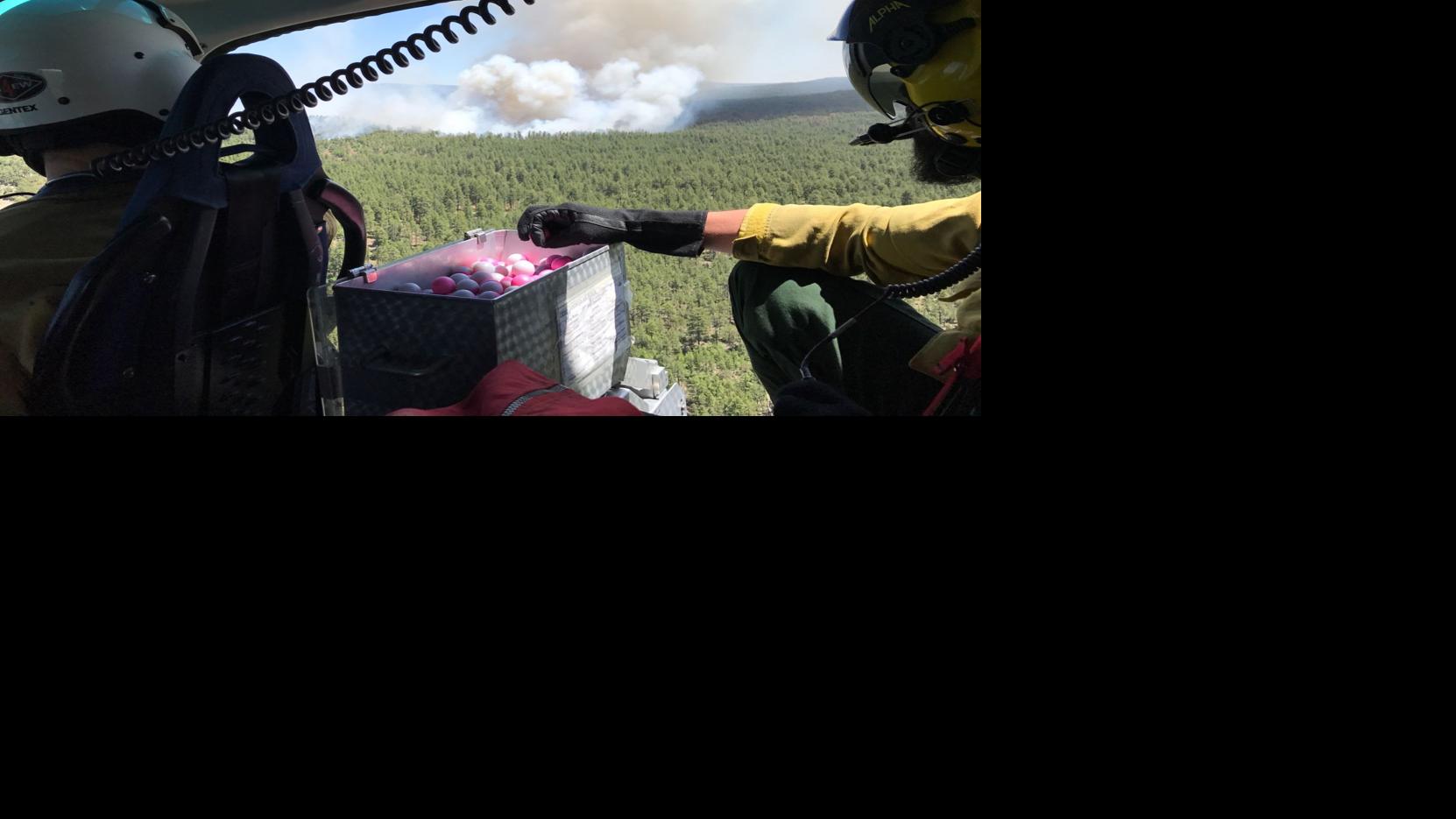 Aerial ignitions used to make progress on managed wildfire