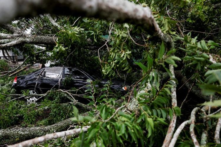 Aftermath of Hurricane Beryl, in El Campo