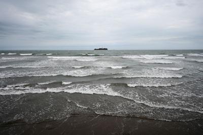 View of the shore of the Gulf of Mexico in Boca del Rio