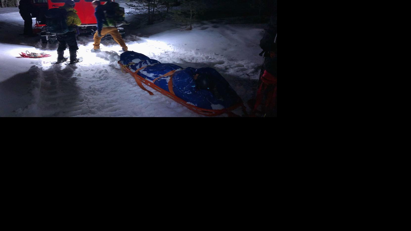 Rescue team conducts late-night mission to save injured skier from backcountry