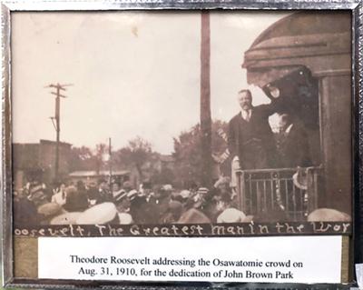 Framed photograph of Theodore Roosevelt