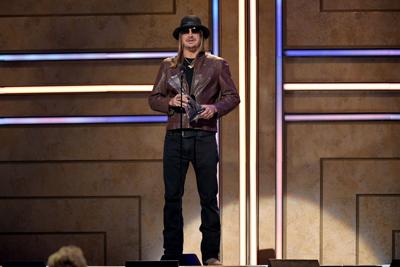 Kid Rock speaks onstage during the 2019 CMT Artist of the Year at Schermerhorn Symphony Center on Oct. 16, 2019, in Nashville, Tennessee.