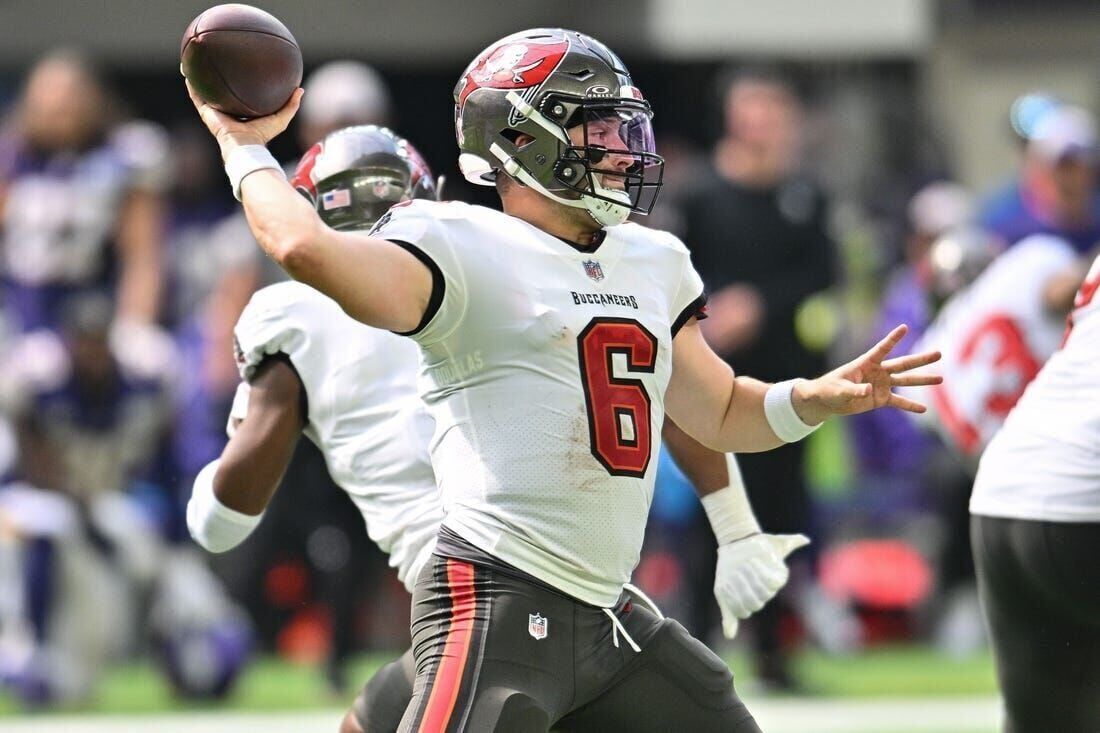 Baker Mayfield is doing his best Tom Brady (at 45) impression for the Bucs