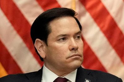 FILE PHOTO: U.S. Secretary of State Marco Rubio attends a meeting of the Eradicating Anti-Christian Bias Task Force in Washington