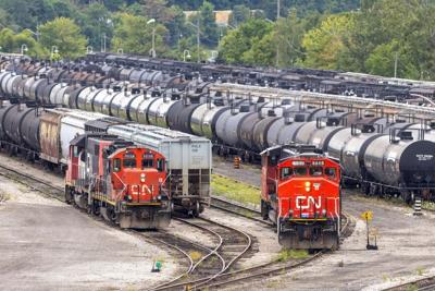 FILE PHOTO: CN Rail freight depot in Hamilton