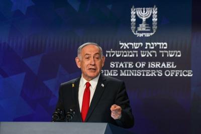 Israeli Prime Minister Netanyahu speaks attends a press conference, in Jerusalem