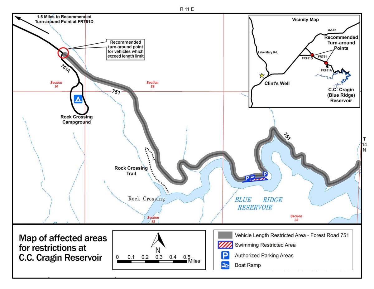 Blue Ridge Reservoir Map Forest Service Implements New Restrictions At C.c. Cragin Reservoir | Local  | Azdailysun.com