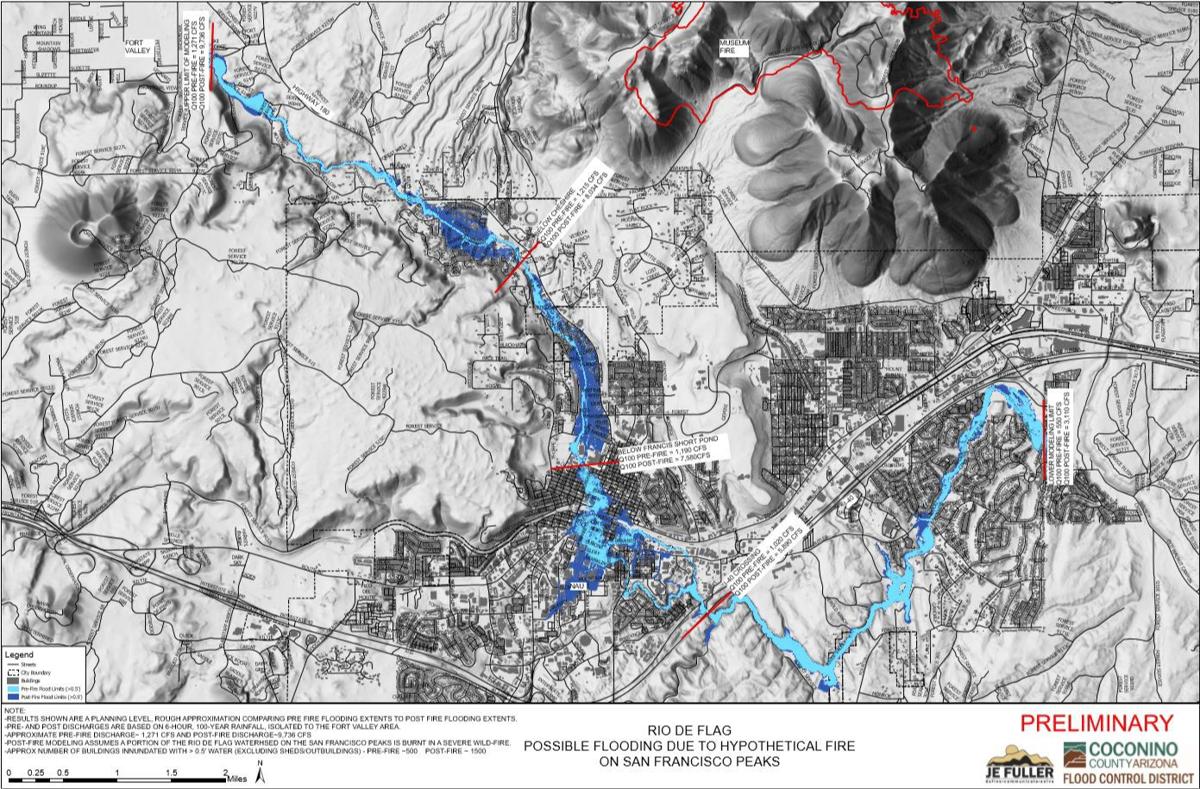 County Post Fire Flood Model Depicts Colorado River Amount