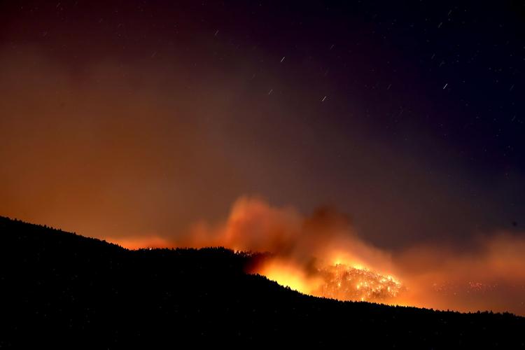Pipeline Fire at Night