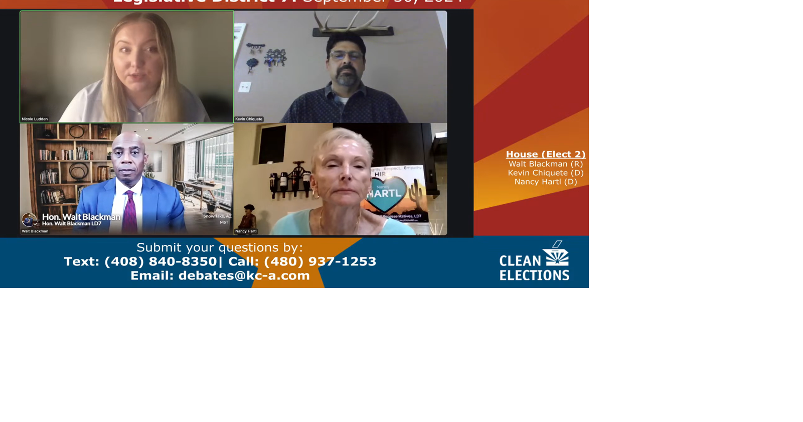Debate for Arizona senator, representative for 7th District streamed amid absences