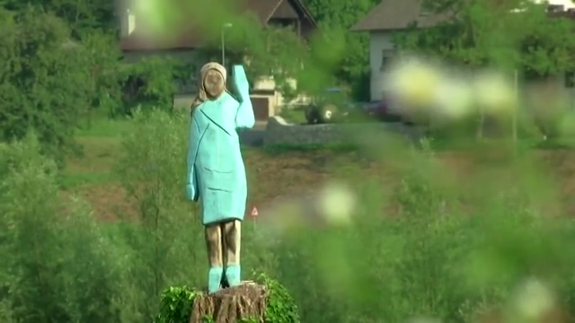 Melania Trump statue removed after fire damage | National ...