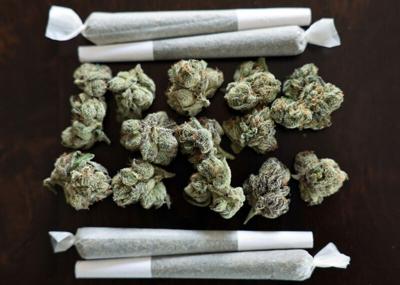 Marijuana joints and buds
