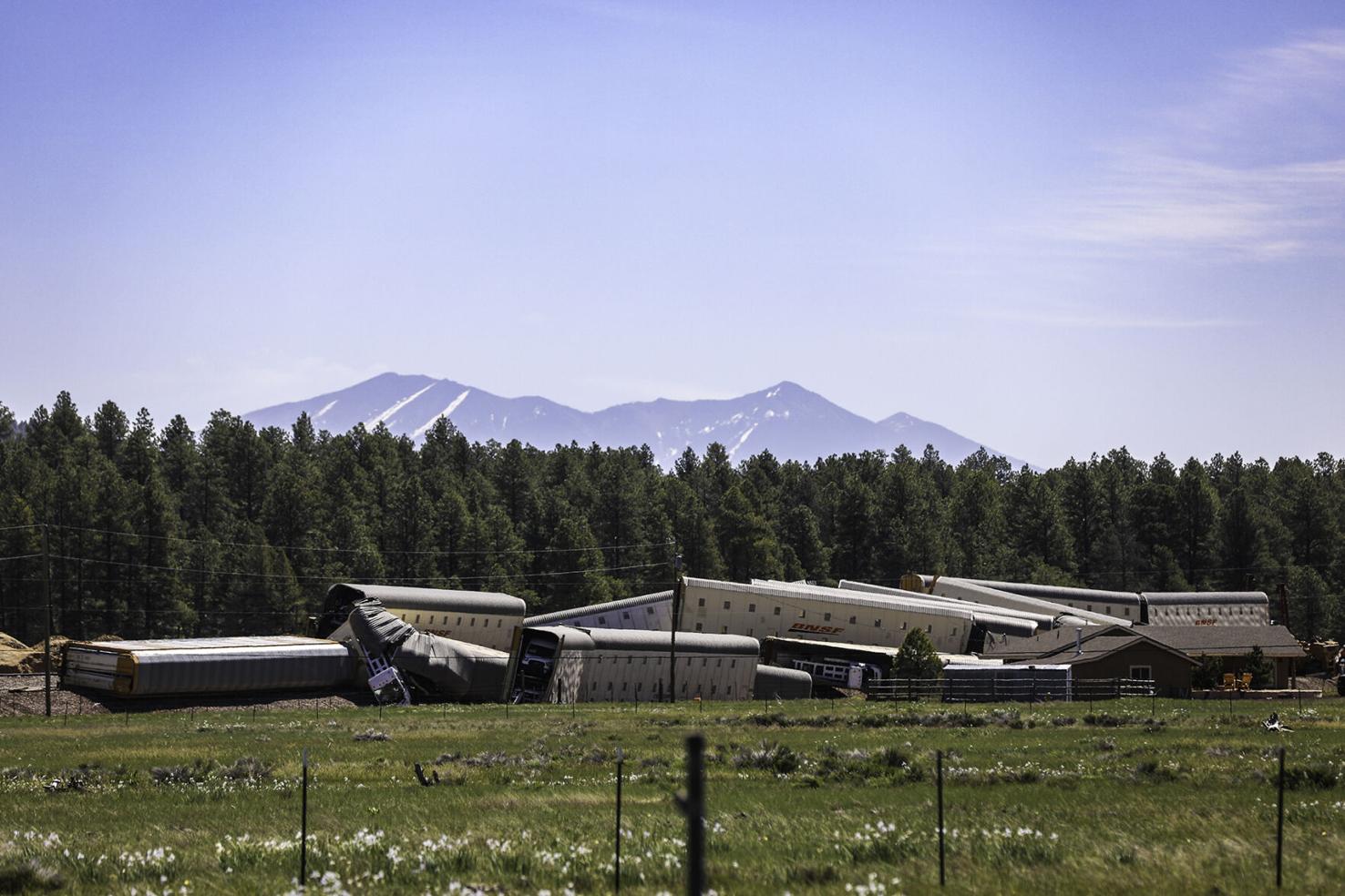 Gallery BNSF train derails east of Williams, spilling 20+ cars Local
