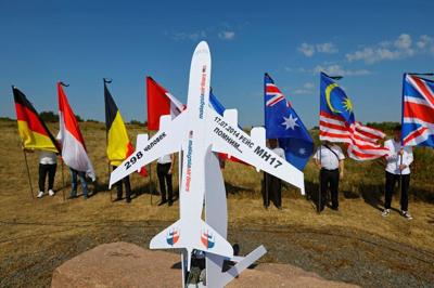 FILE PHOTO: A ceremony marking the 10th anniversary of the Malaysia Airlines Flight MH17 plane crash near Hrabove