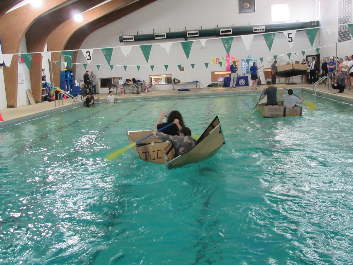 Coconino High School cardboard boat races Local 
