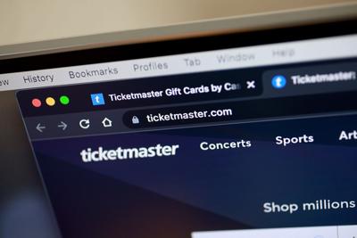 In this photo illustration, a Ticketmaster website is shown on a computer screen on Nov. 18, 2022, in Miami.