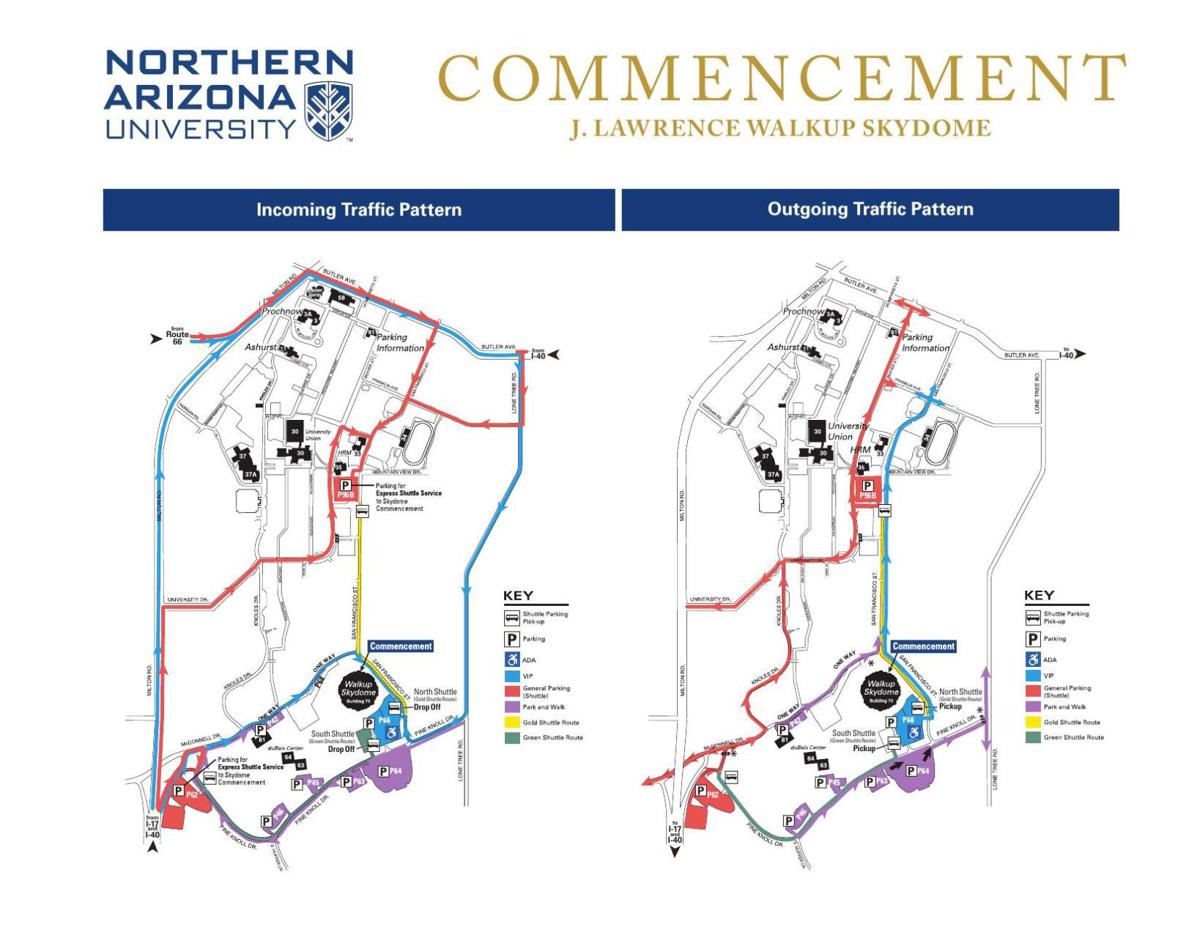 NAU graduation map