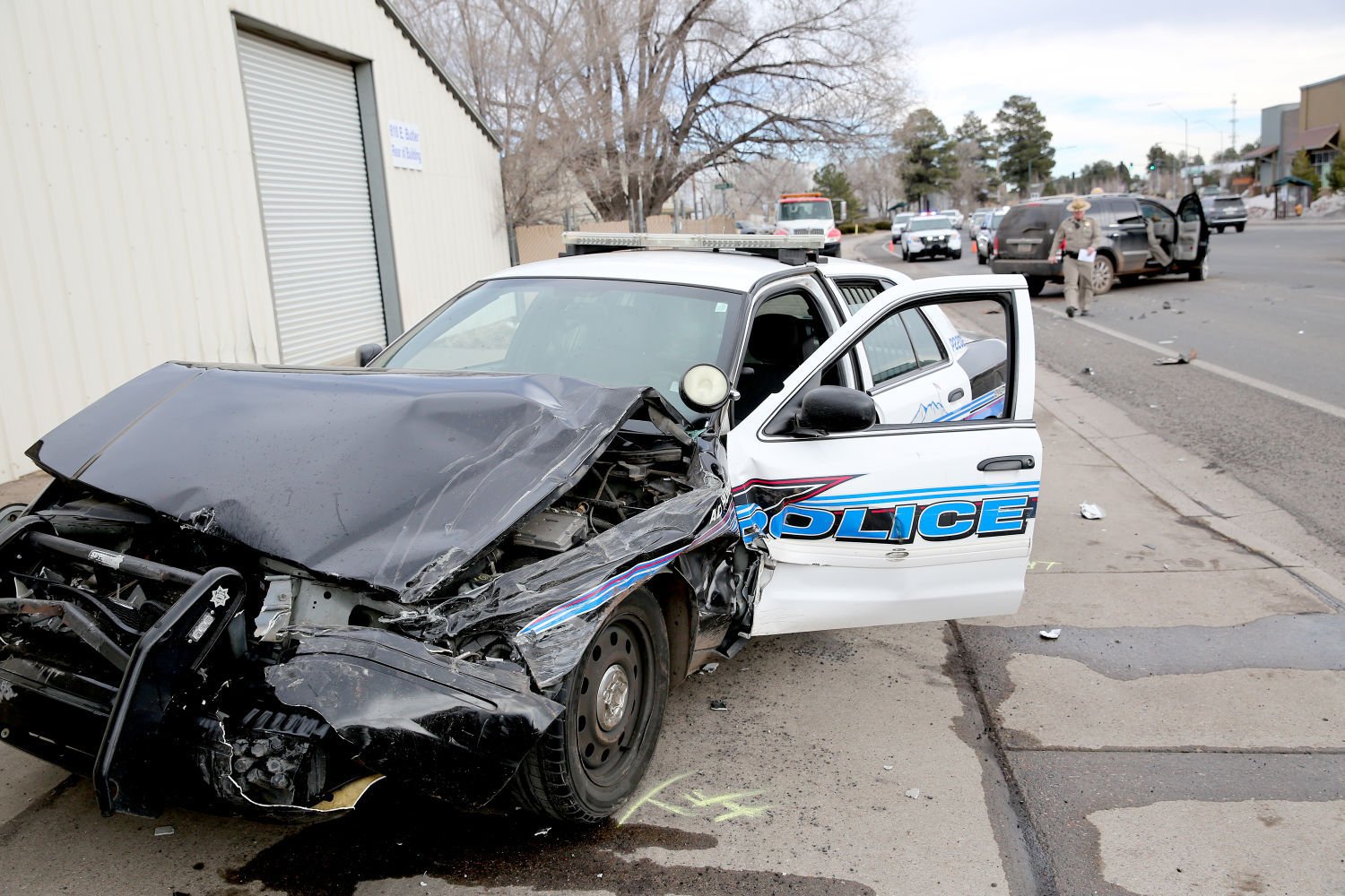 Police Car Crash Restricting Butler Avenue | Crime And Courts ...