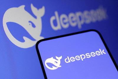 FILE PHOTO: Illustration shows Deepseek logo