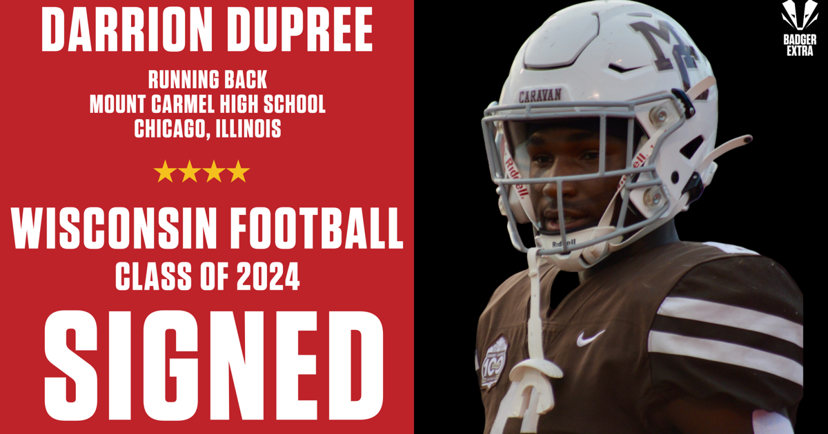 Running back Darrion Dupree signs with Wisconsin football