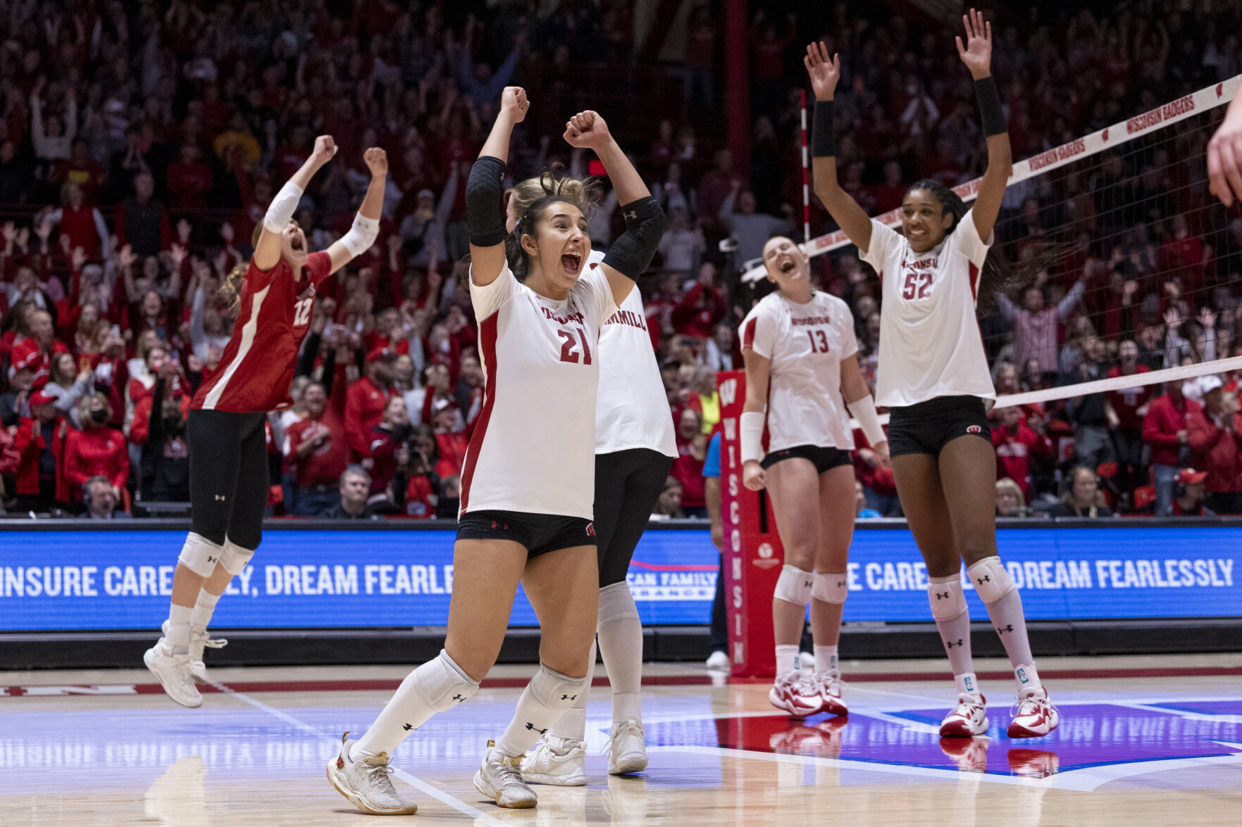 Photos: See The Action As Wisconsin Volleyball Sweeps No. 1 Nebraska