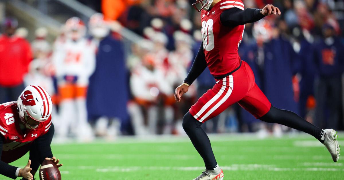 Wisconsin Kicker Wisconsin kicker Nathanial Vakos on struggles, NCAA lawsuit