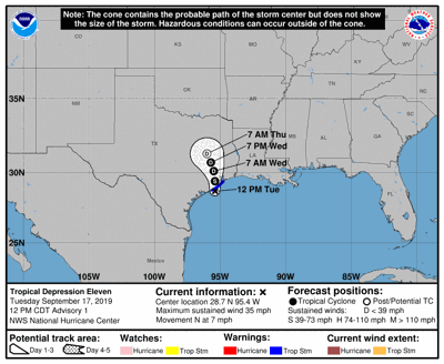 Tropical Storm Imelda Forms in the Gulf of Mexico
