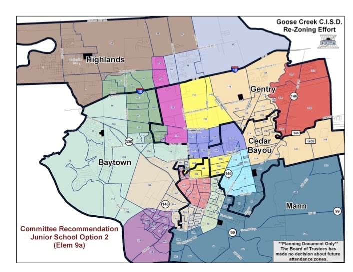 Maps show proposed GCCISD school zones | Baytown | baytownsun.com