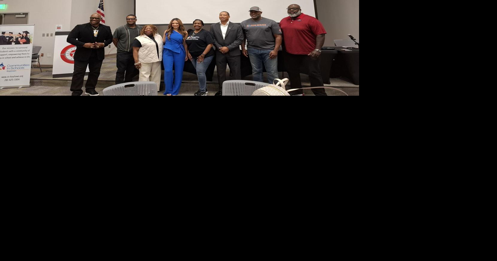Sports professionals speak to Communities In Schools-Baytown students