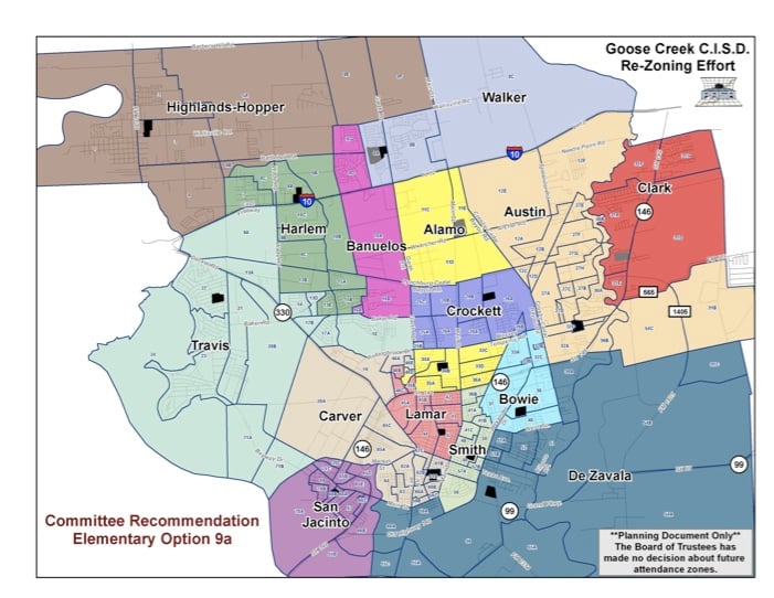 Maps show proposed GCCISD school zones Baytown