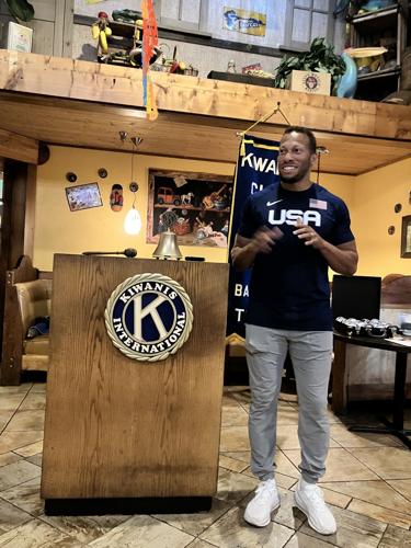 Hometown hero speaks at Kiwanis