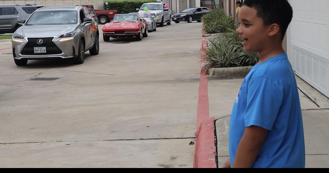 Family, friends throw driveby birthday party for Baytown boy