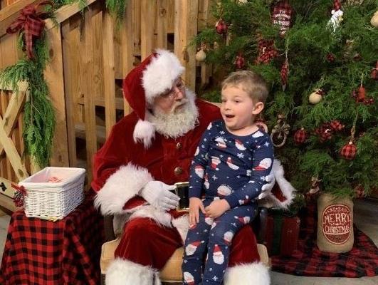 Jake Ponder with Santa