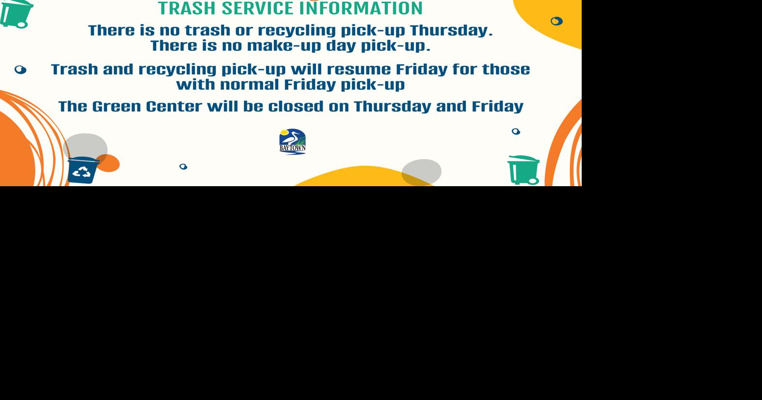 City trash service, no makeup days Local