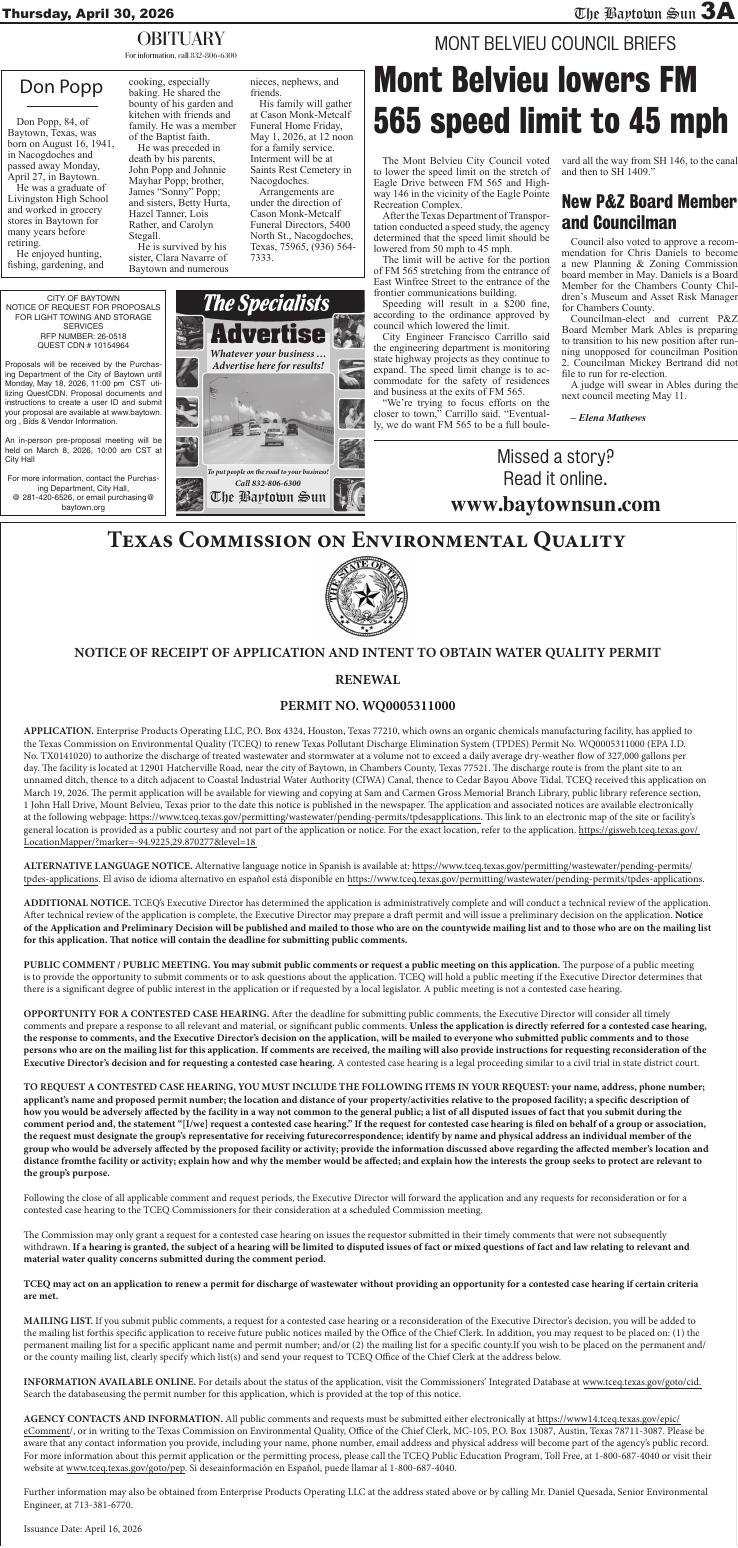 Page 03 | e-Editions | baytownsun.com