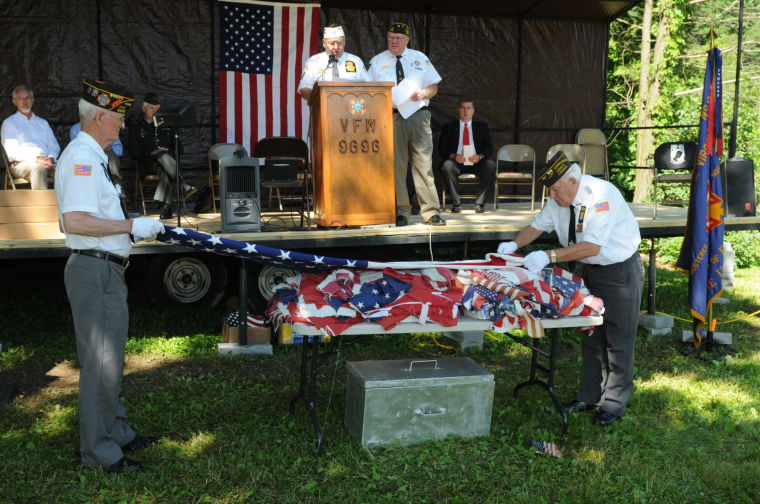 VFW Flag Retirement Ceremony at the Sanders House in Bluefield, Va