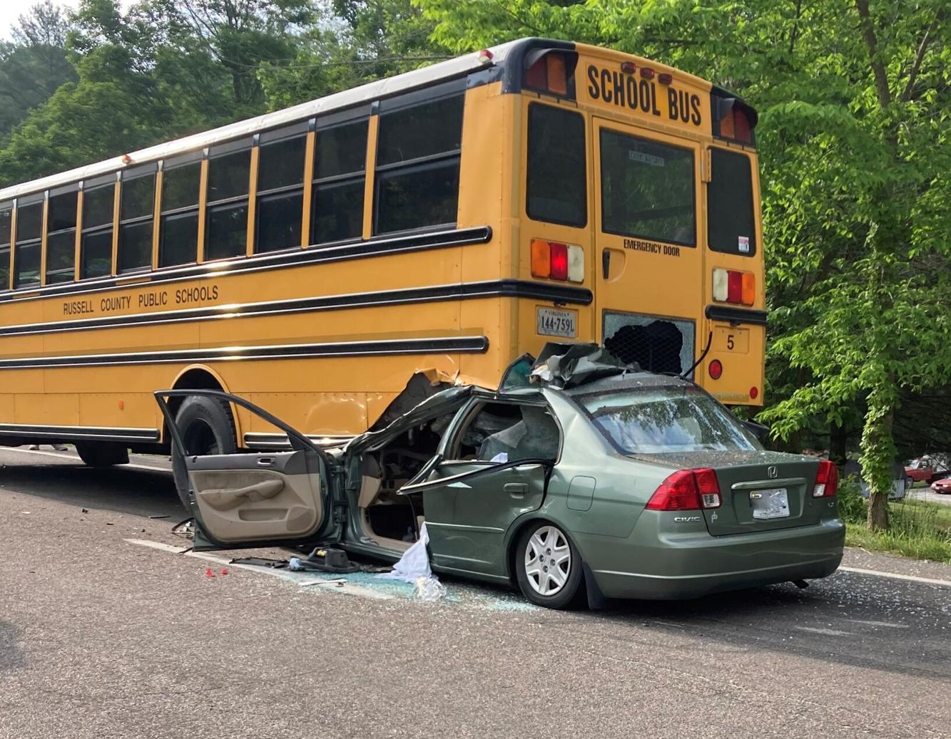 One injured after vehicle crashes into school bus in Southwest Virginia