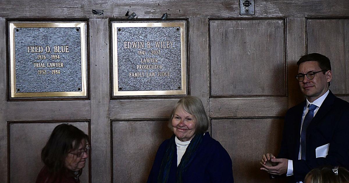 Edwin Wiley Plaque honoring the late family court judge and attorney Edwin