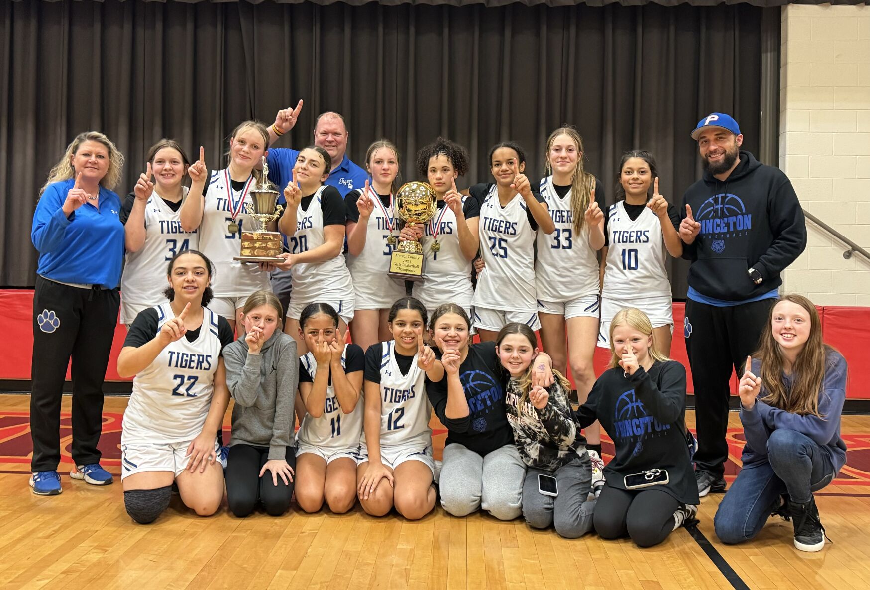 Princeton Middle School Girls Basketball Team Dominates Mercer County Championship with 68-15 Victory