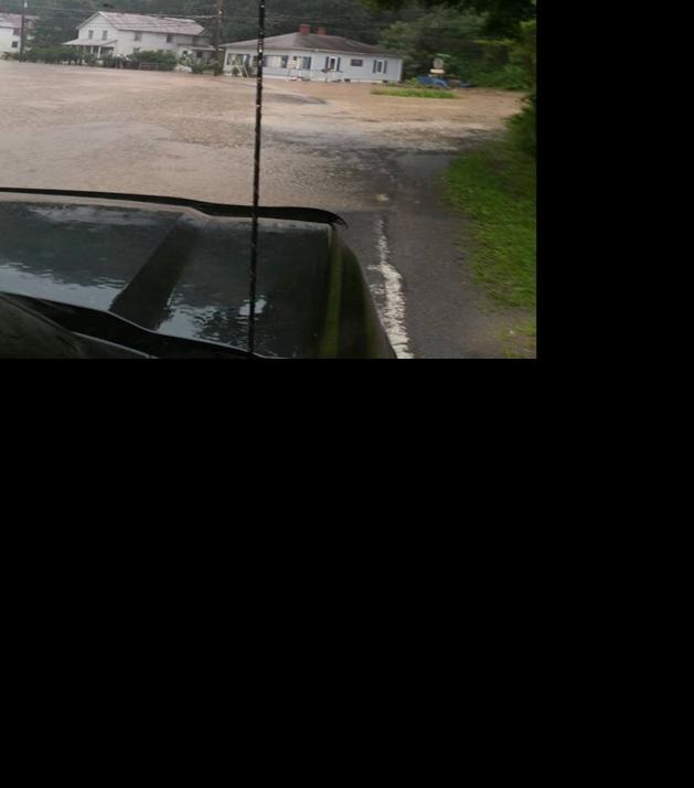 Flooding the roads in Boissevain, Va.