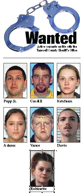 Active Warrants In Tazewell County July 20 | Local News | Bdtonline.com