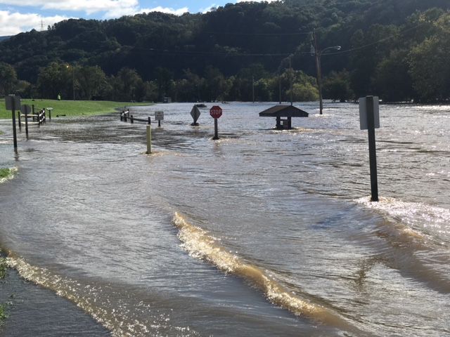 Flooding underway as New River passes flood stage in Giles County ...