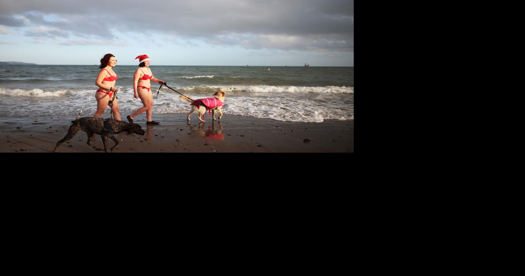 APTOPIX Britain Northern Ireland Christmas Eve Swim