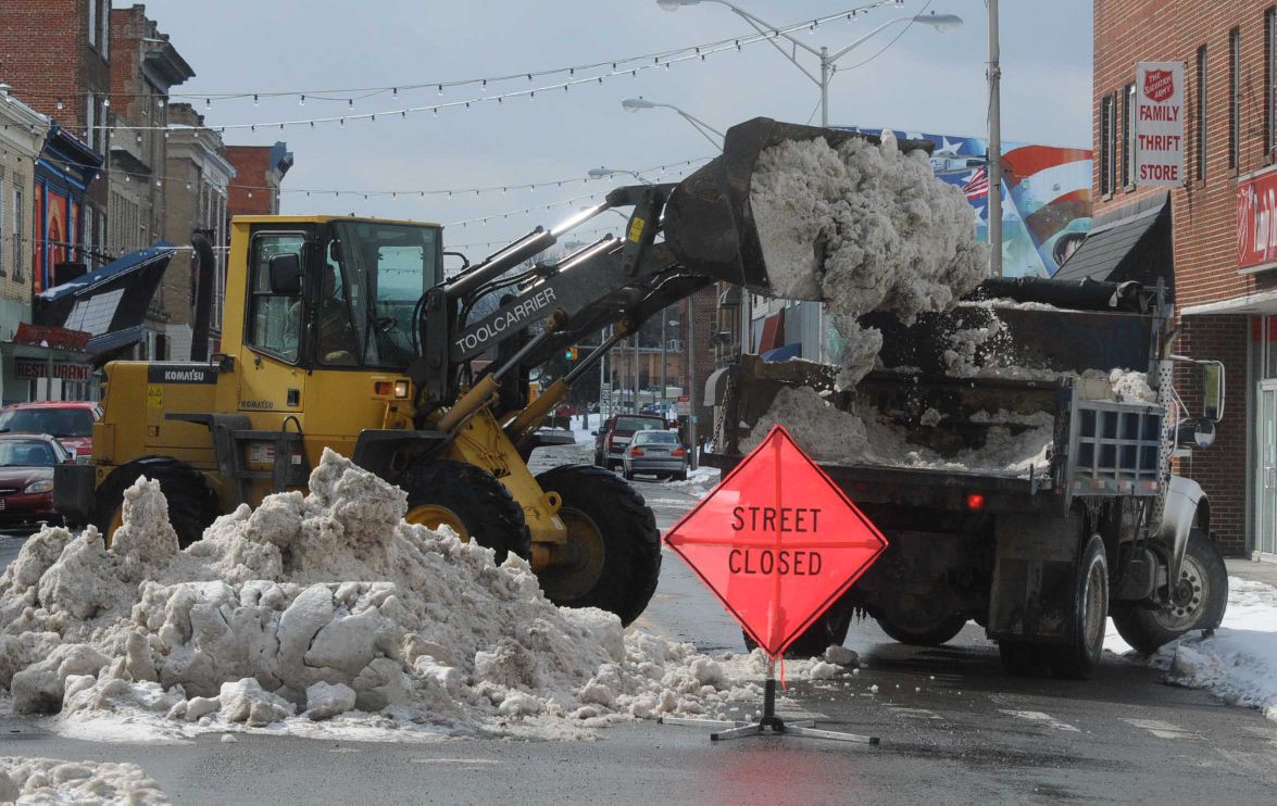 Slide Show Clearing Snow on Mercer Street, in Princeton Gallery