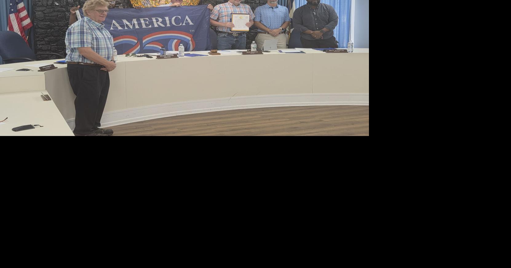 America 250 flag presented to Bluefield Board of Directors